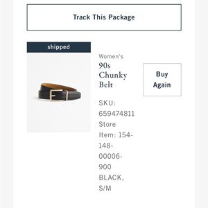 Women's Black Leather Belt